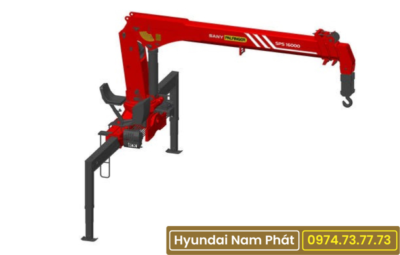 Xe Tải HD210 Gắn Cẩu 7 Tấn Sany Palfinger SPS16000